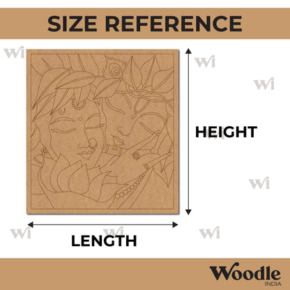 Radha Krishna Pre Marked Base MDF Design 1