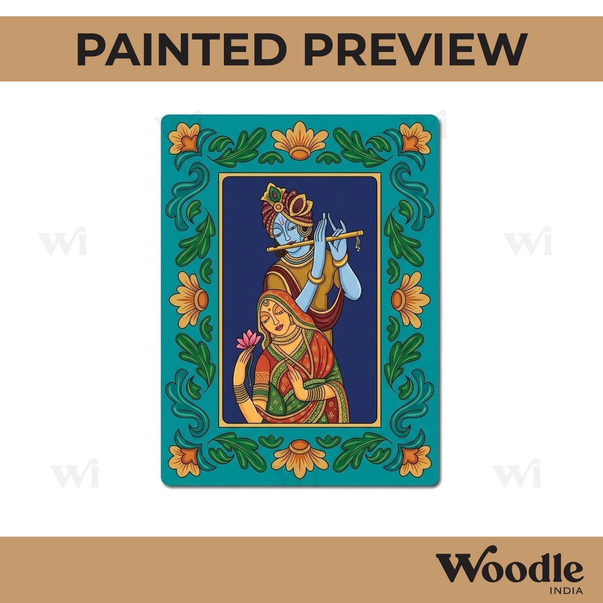 Radha Krishna Pre Marked Base MDF Design 2