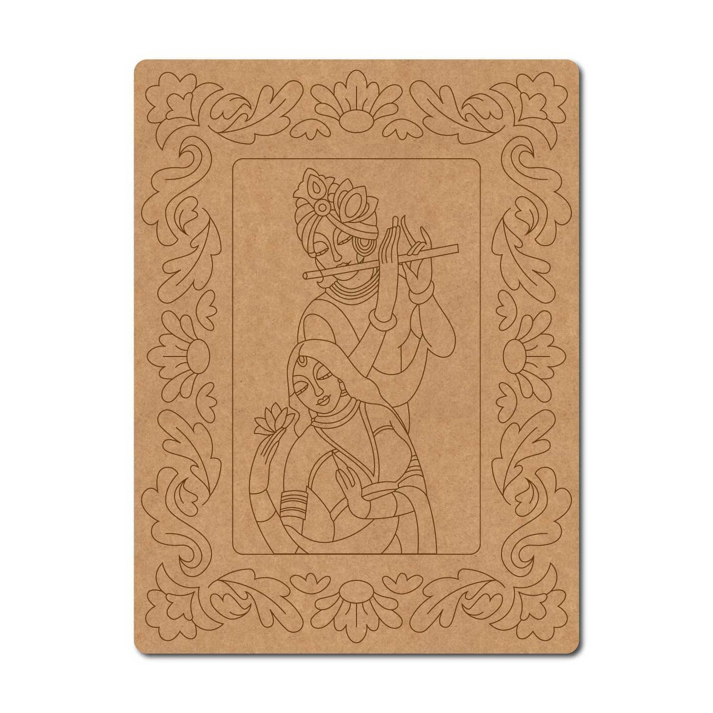 Radha Krishna Pre Marked Base MDF Design 2