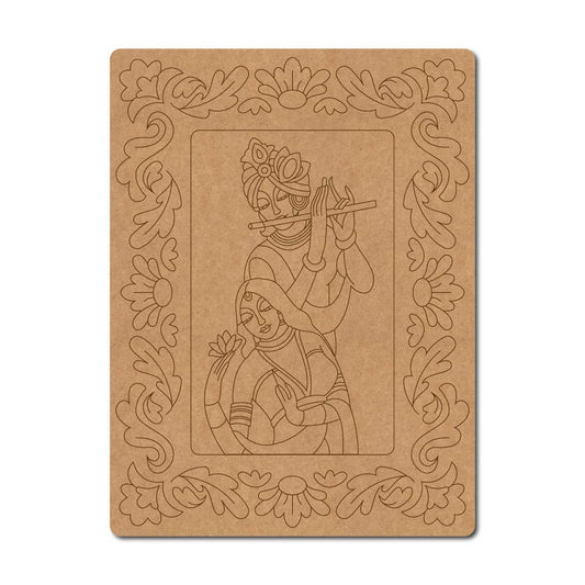 Radha Krishna Pre Marked Base MDF Design 2