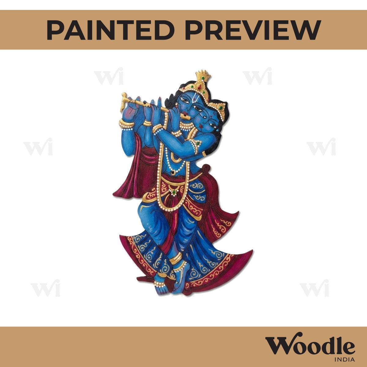 Radha Krishna Pre Marked MDF Design 1