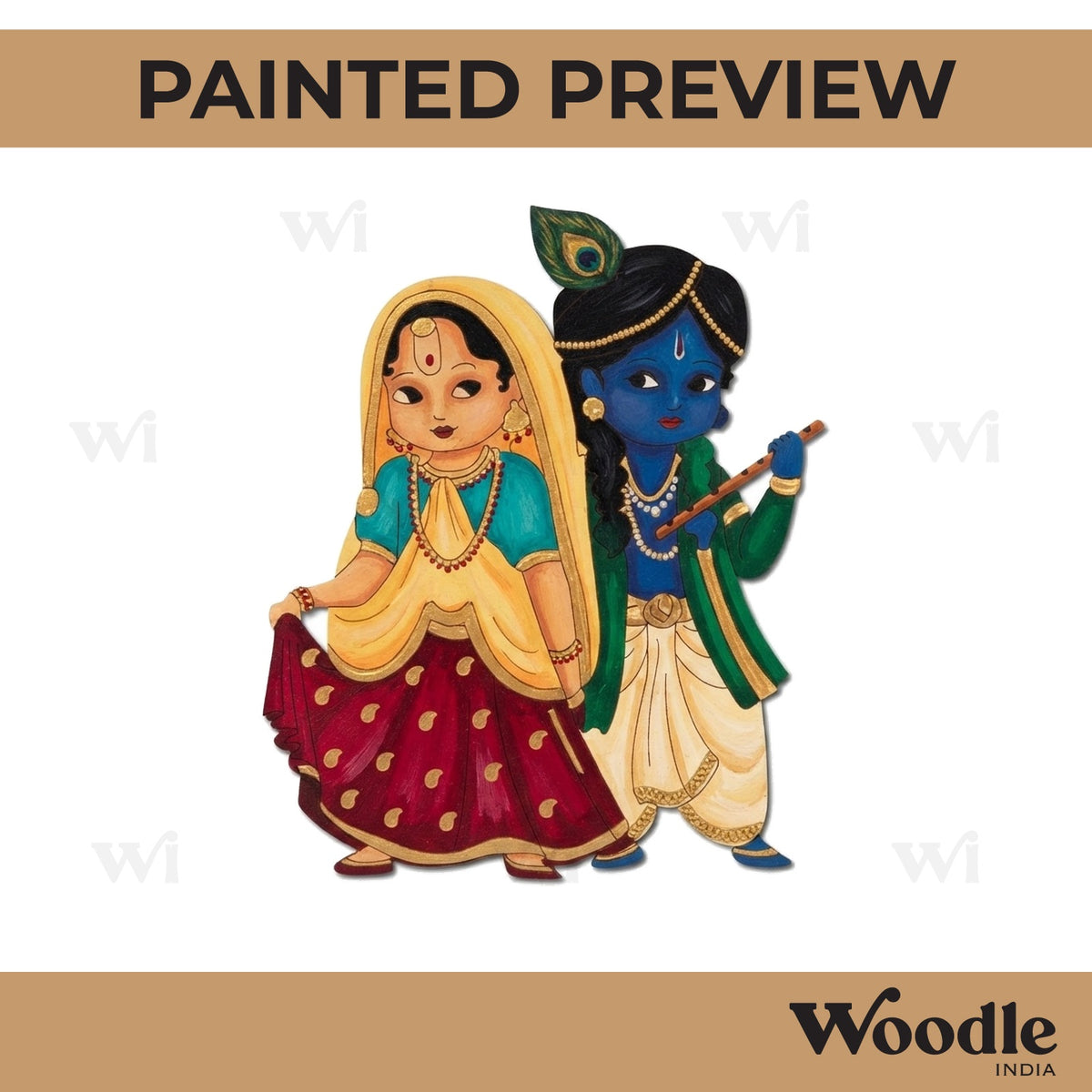 Radha Krishna Pre Marked MDF Design 2