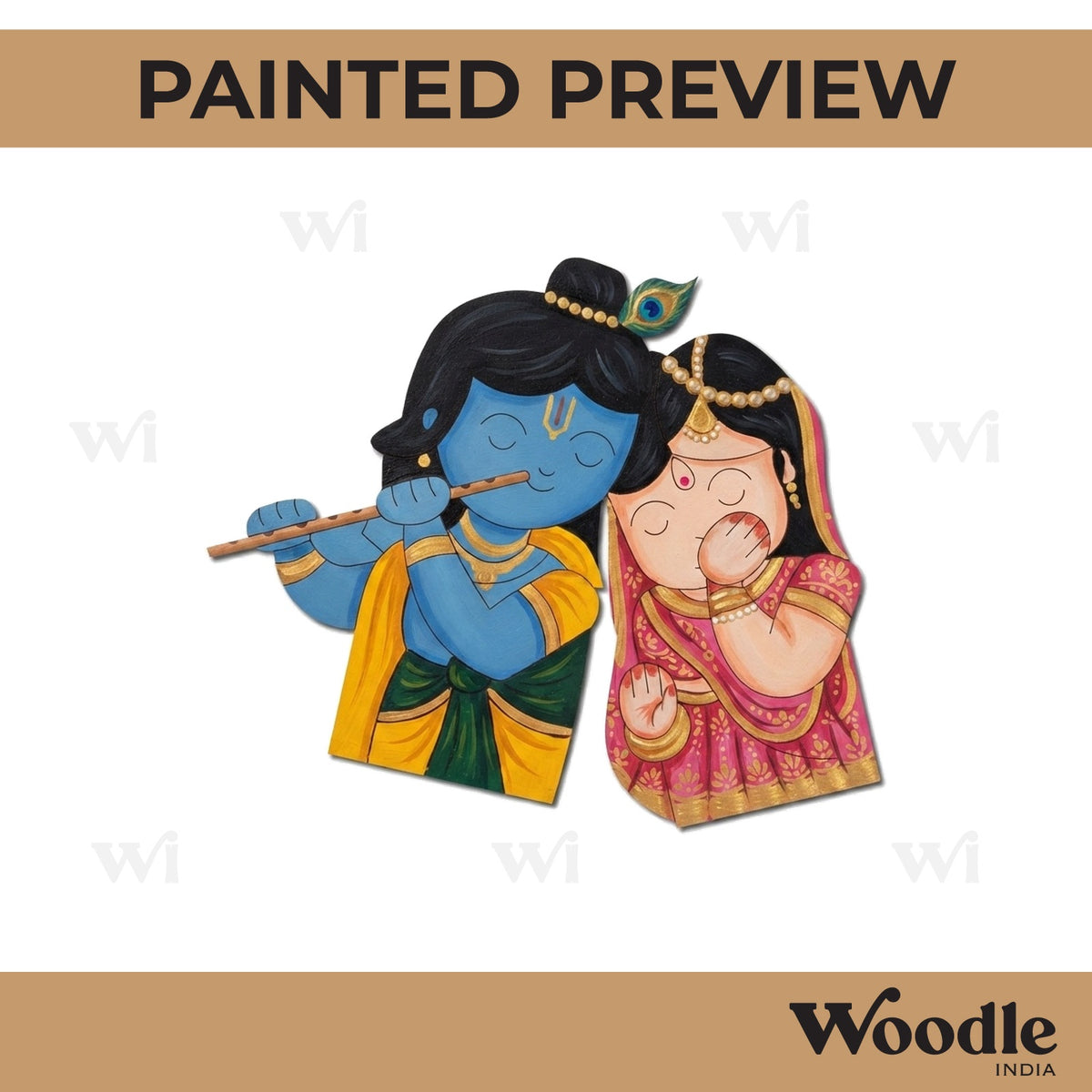 Radha Krishna Pre Marked MDF Design 4