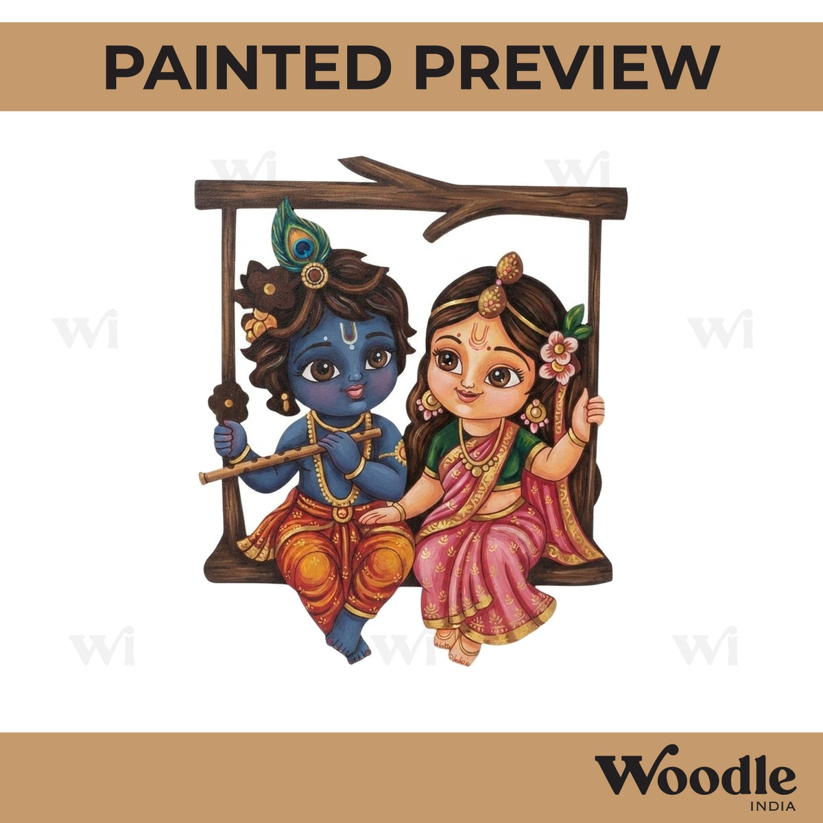 Radha Krishna Pre Marked MDF Design 6