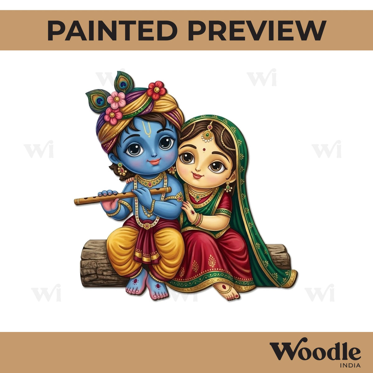 Radha Krishna Pre Marked MDF Design 7