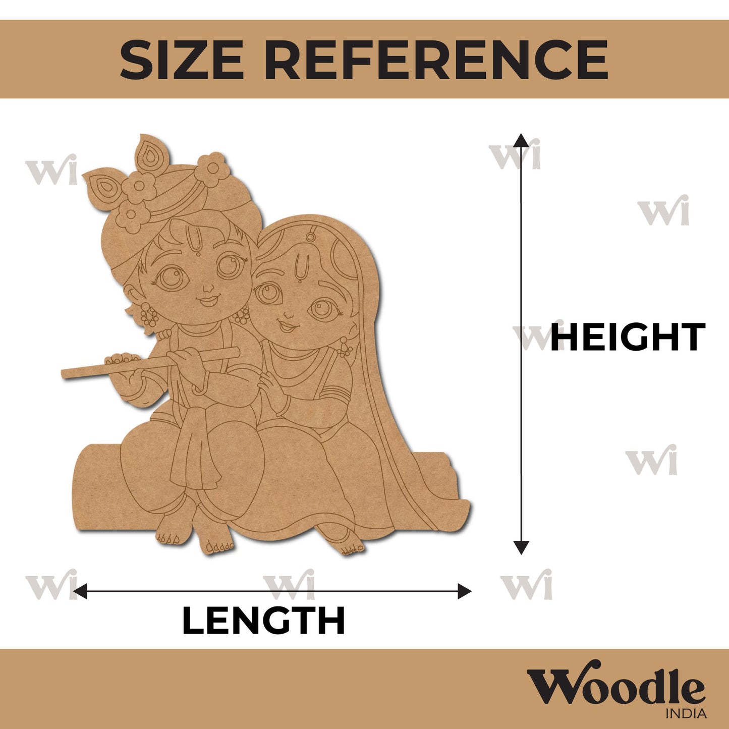 Radha Krishna Pre Marked MDF Design 7