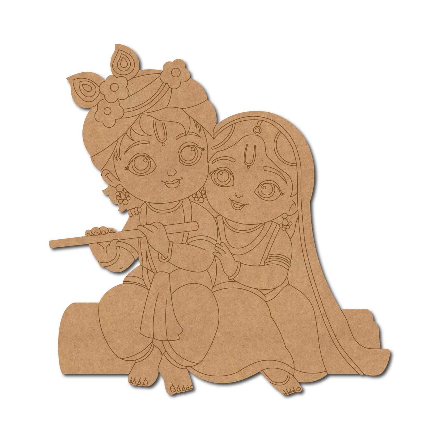 Radha Krishna Pre Marked MDF Design 7