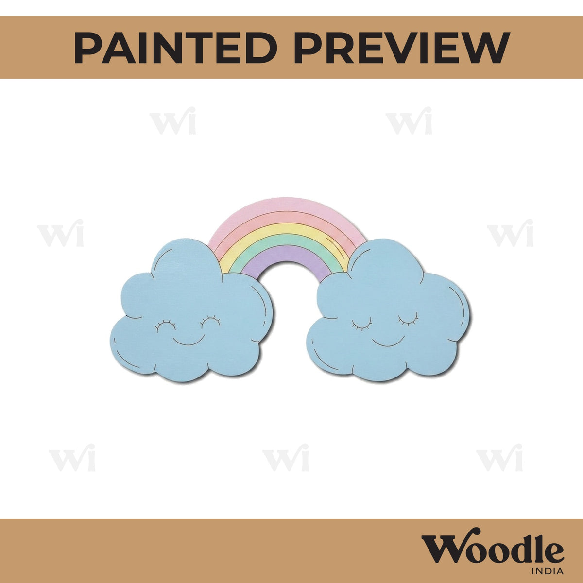 Rainbow Cartoon Pre Marked MDF Design 1