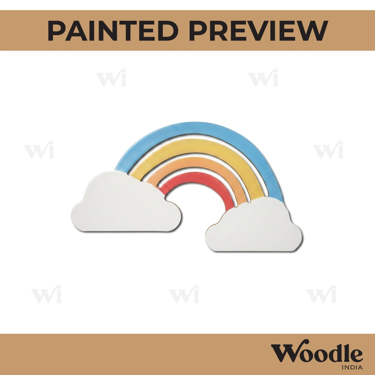 Rainbow Cutout MDF Design 1