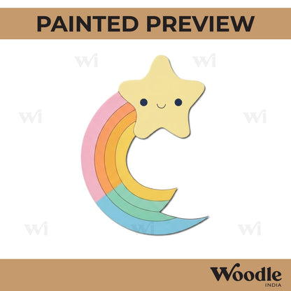 Rainbow Star Pre Marked MDF Design 3