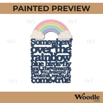 Rainbow Text Pre Marked Base MDF Design 1