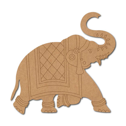 Rajasthani Elephant Pre Marked MDF Design 1