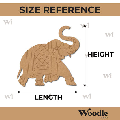 Rajasthani Elephant Pre Marked MDF Design 1