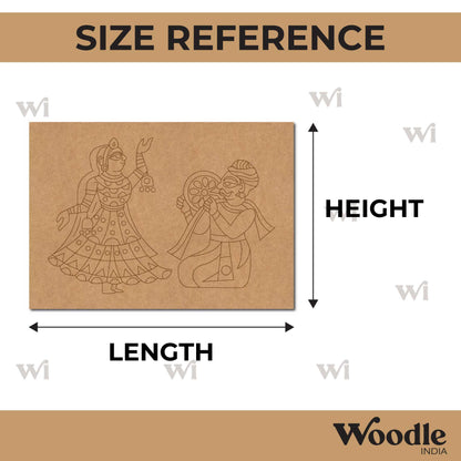 Rajasthani Folk Dance Pre Marked Base MDF Design 1