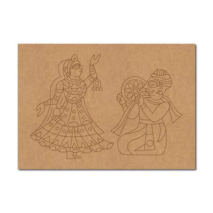 Rajasthani Folk Dance Pre Marked Base MDF Design 1