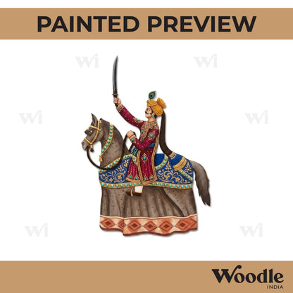 Rajasthani Kachhi Ghodi Dance Pre Marked MDF Design 1