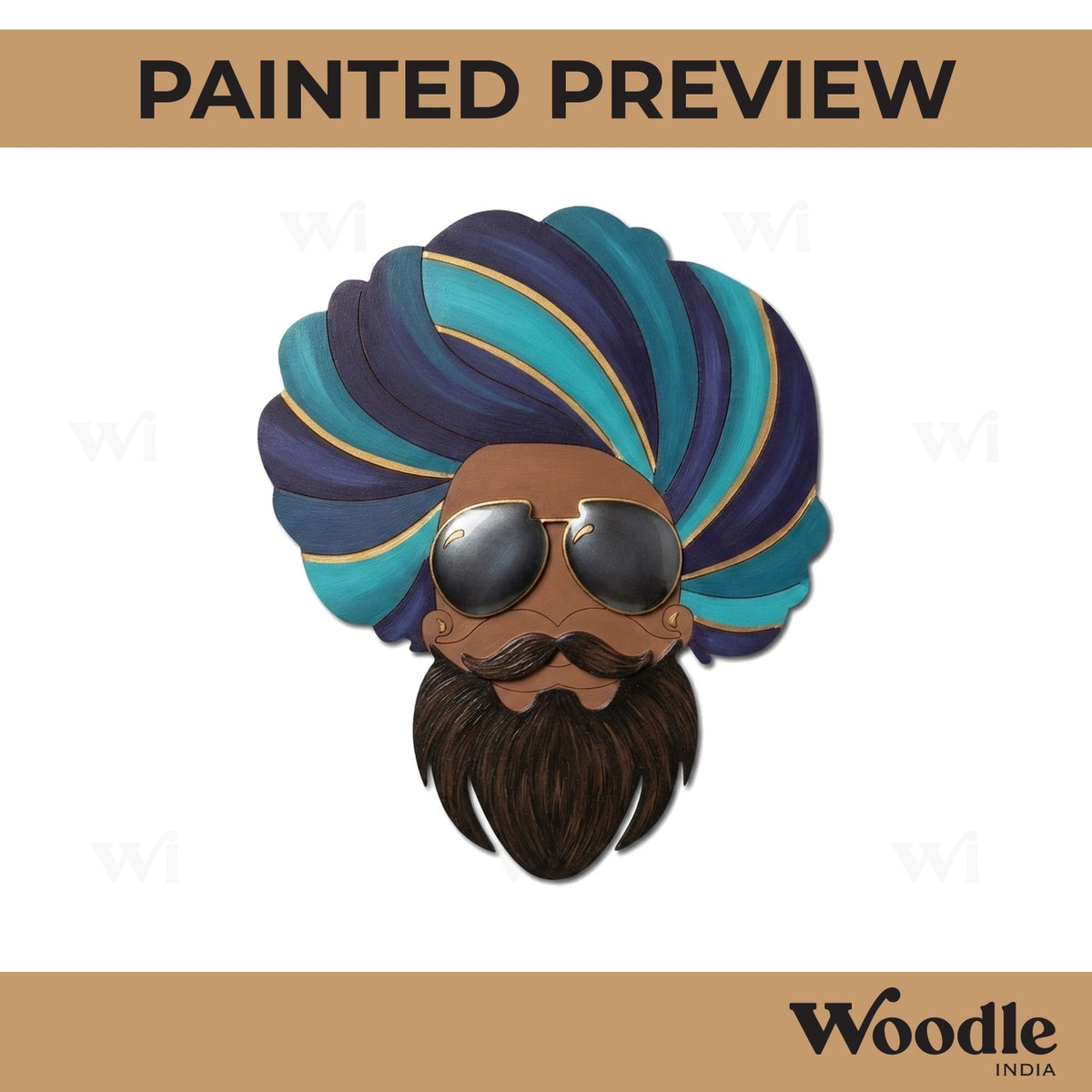 Rajasthani Man Pre Marked MDF Design 13