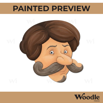 Rajasthani Man Pre Marked MDF Design 14