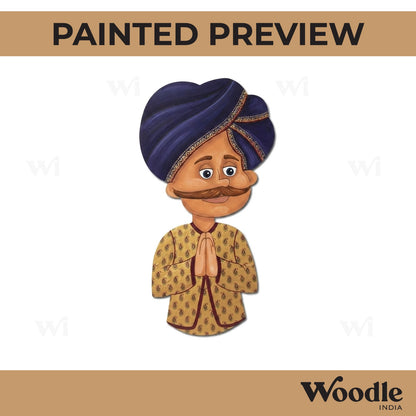 Rajasthani Man Pre Marked MDF Design 15