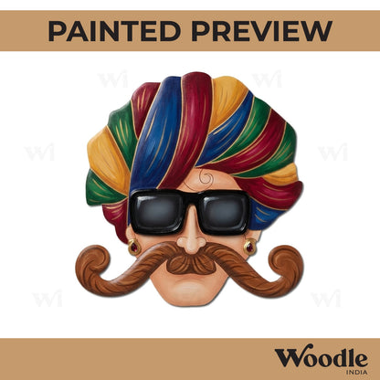 Rajasthani Man Pre Marked MDF Design 16