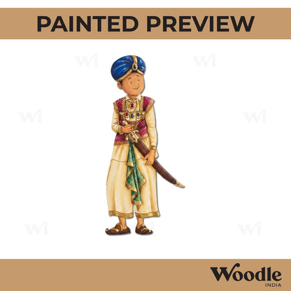 Rajasthani Man Pre Marked MDF Design 17