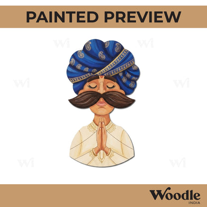 Rajasthani Man Pre Marked MDF Design 19