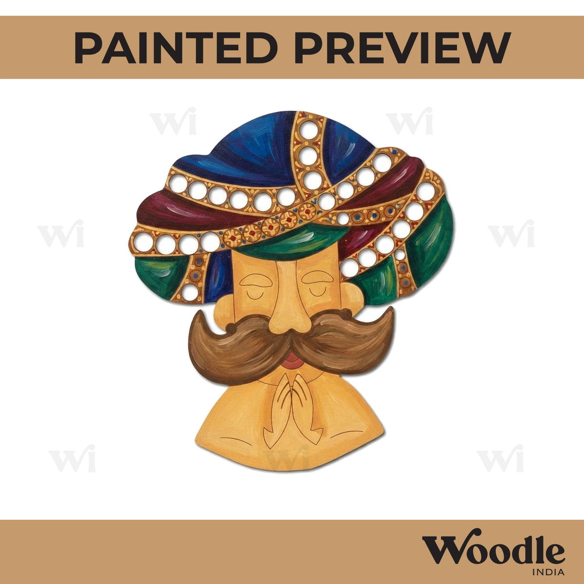 Rajasthani Man Pre Marked MDF Design 2