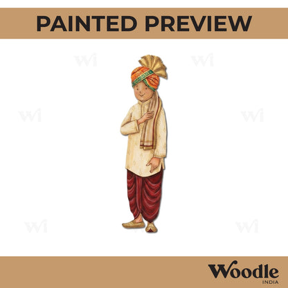 Rajasthani Man Pre Marked MDF Design 20