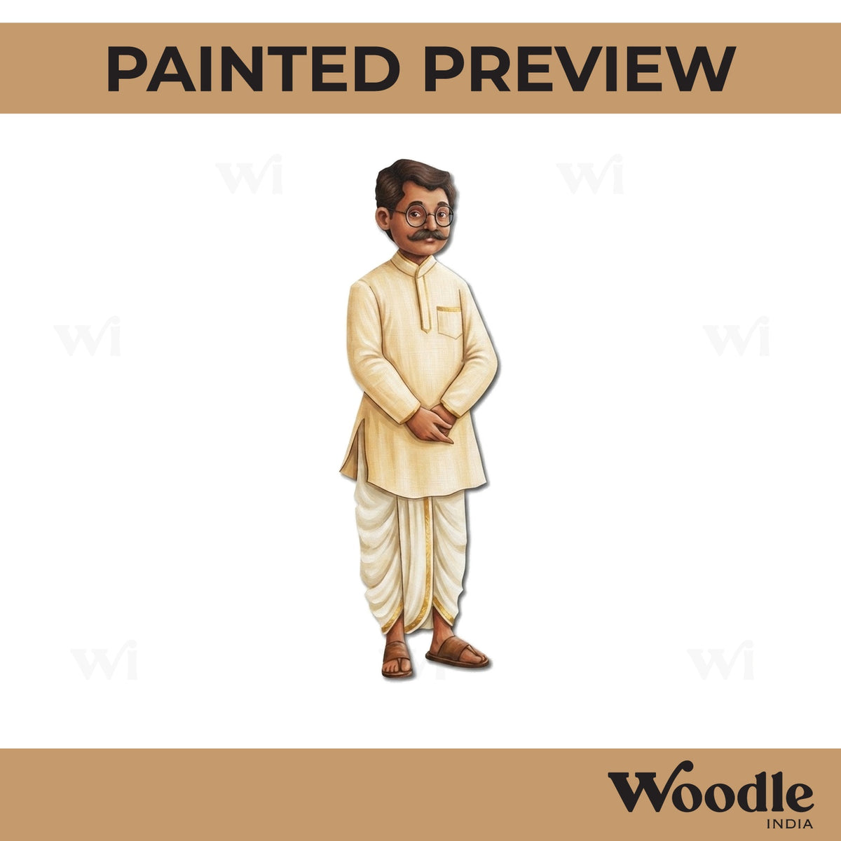 Rajasthani Man Pre Marked MDF Design 21