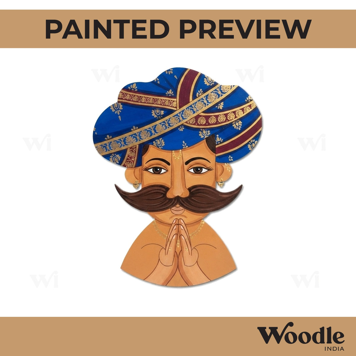 Rajasthani Man Pre Marked MDF Design 22