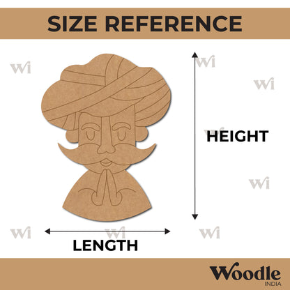 Rajasthani Man Pre Marked MDF Design 22