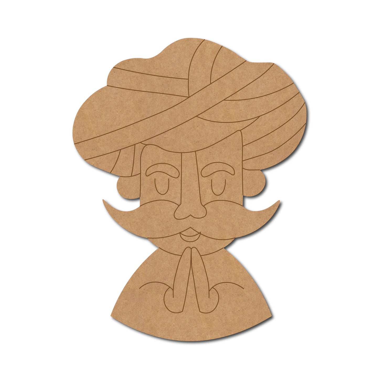 Rajasthani Man Pre Marked MDF Design 22
