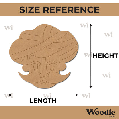 Rajasthani Man Pre Marked MDF Design 23
