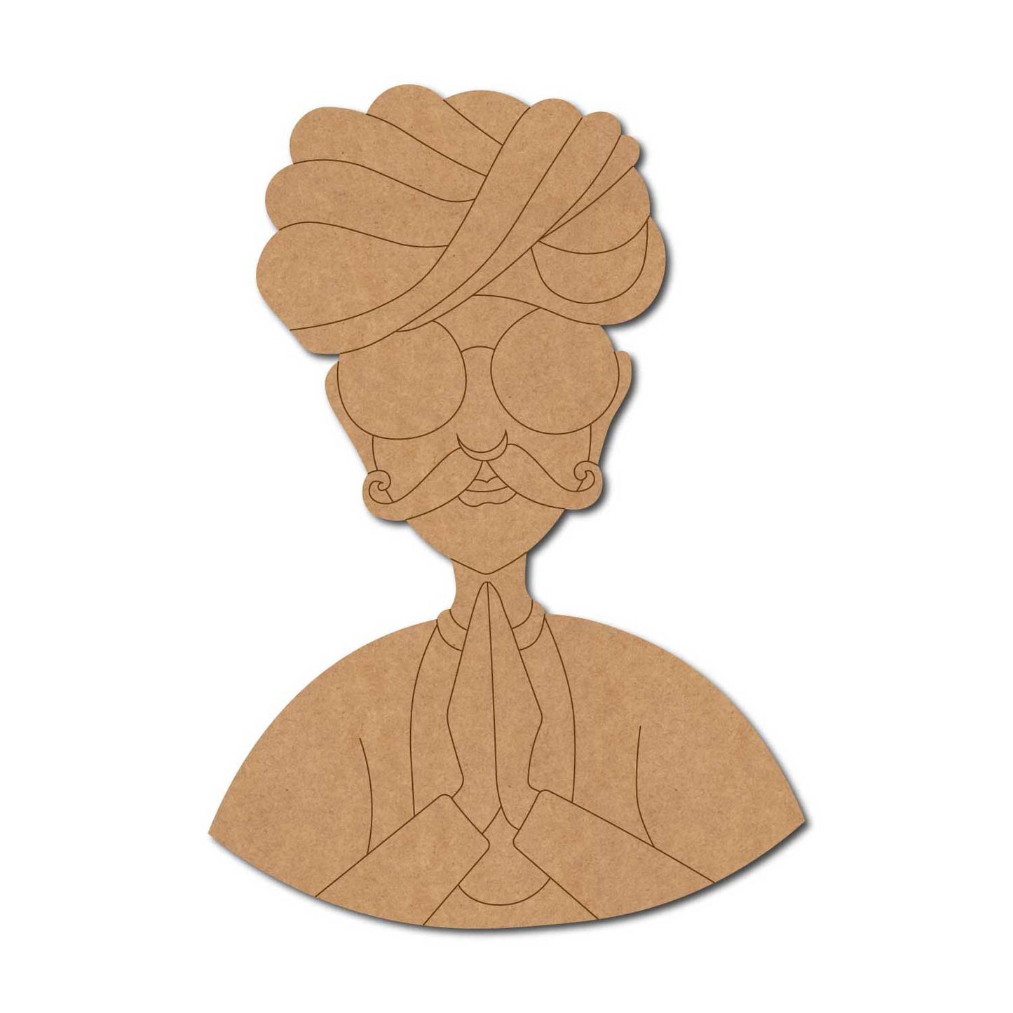 Rajasthani Man Pre Marked MDF Design 24