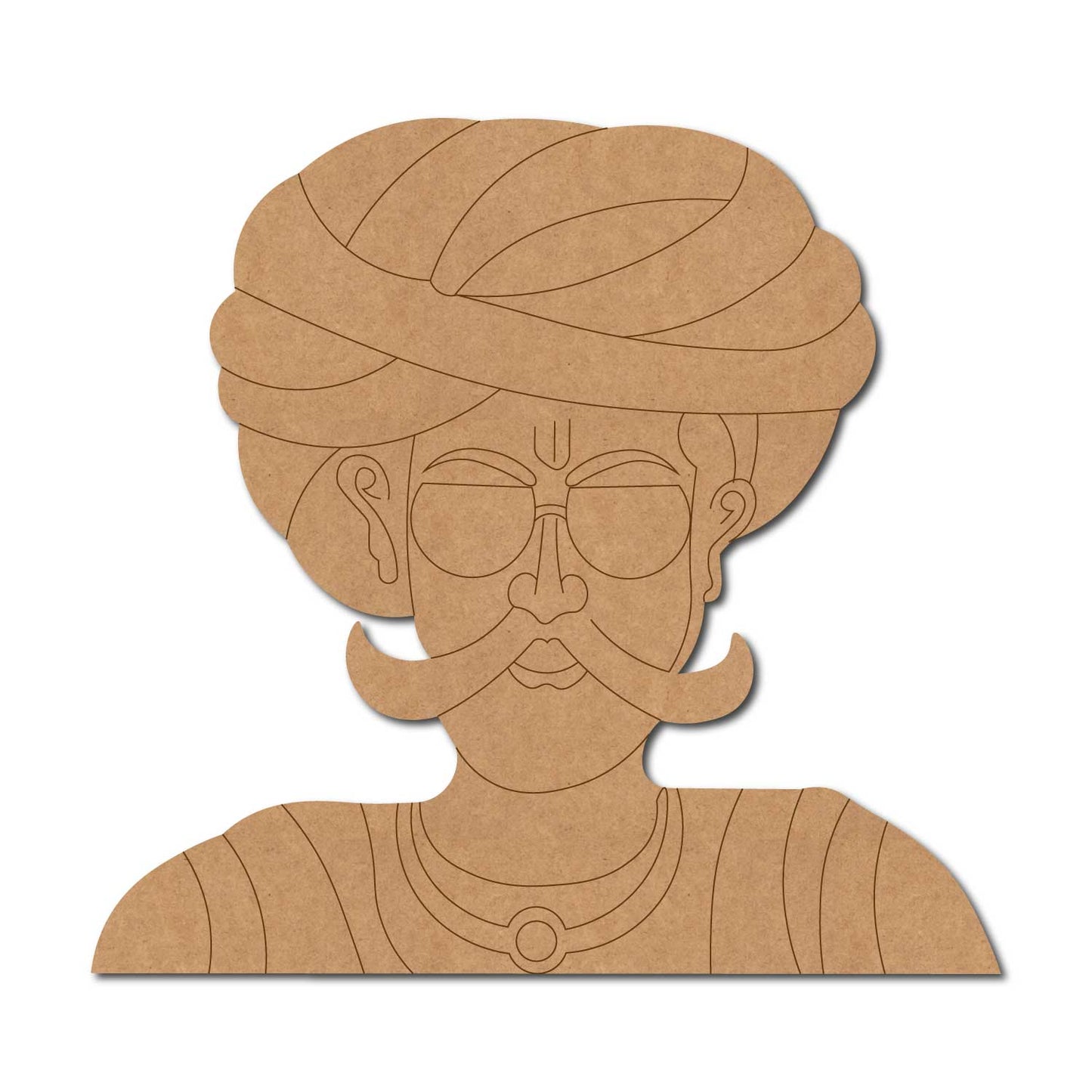 Rajasthani Man Pre Marked MDF Design 25