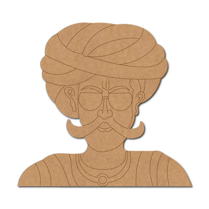Rajasthani Man Pre Marked MDF Design 25