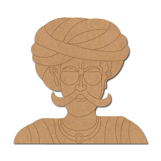 Rajasthani Man Pre Marked MDF Design 25
