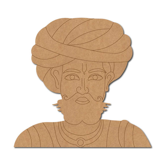 Rajasthani Man Pre Marked MDF Design 26