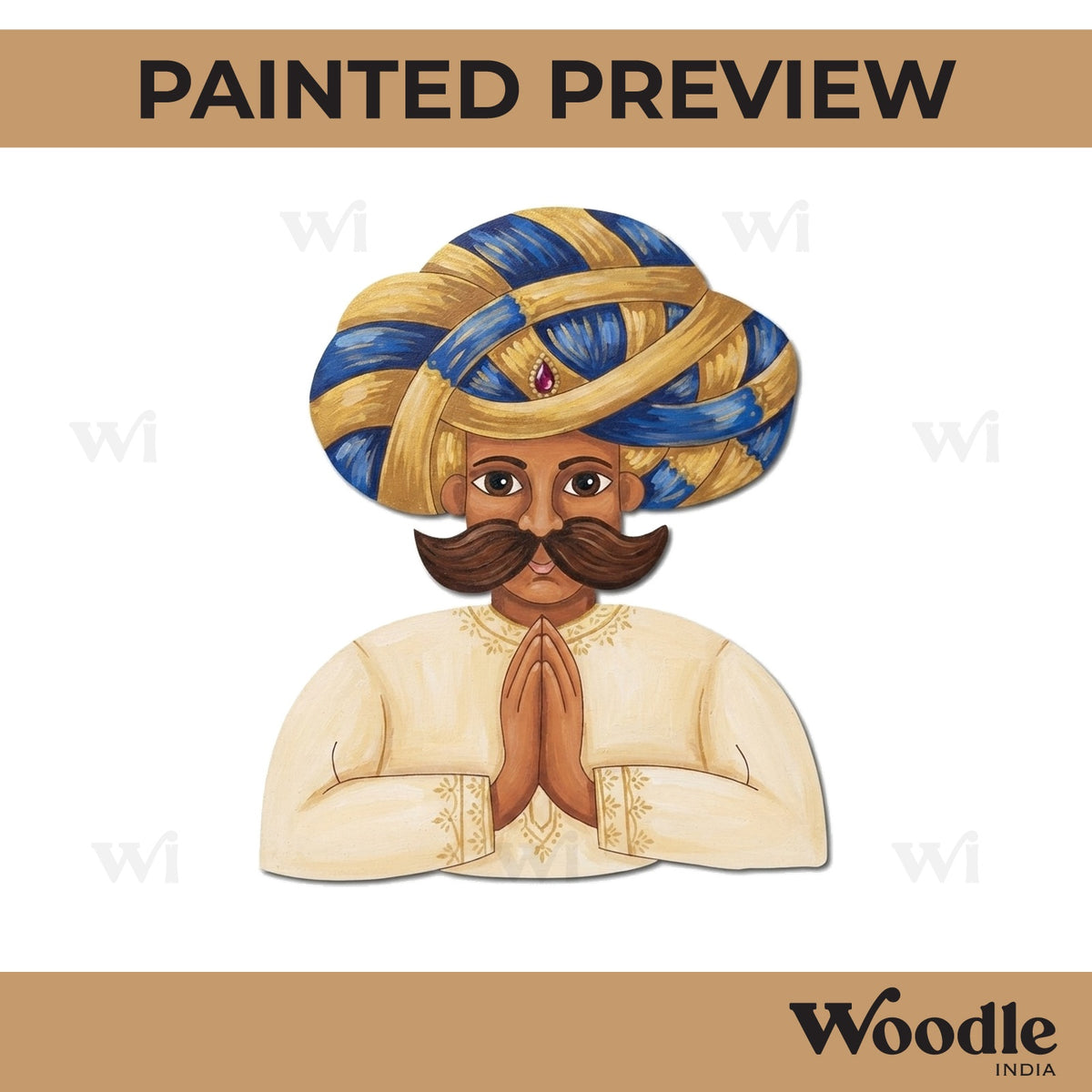 Rajasthani Man Pre Marked MDF Design 3