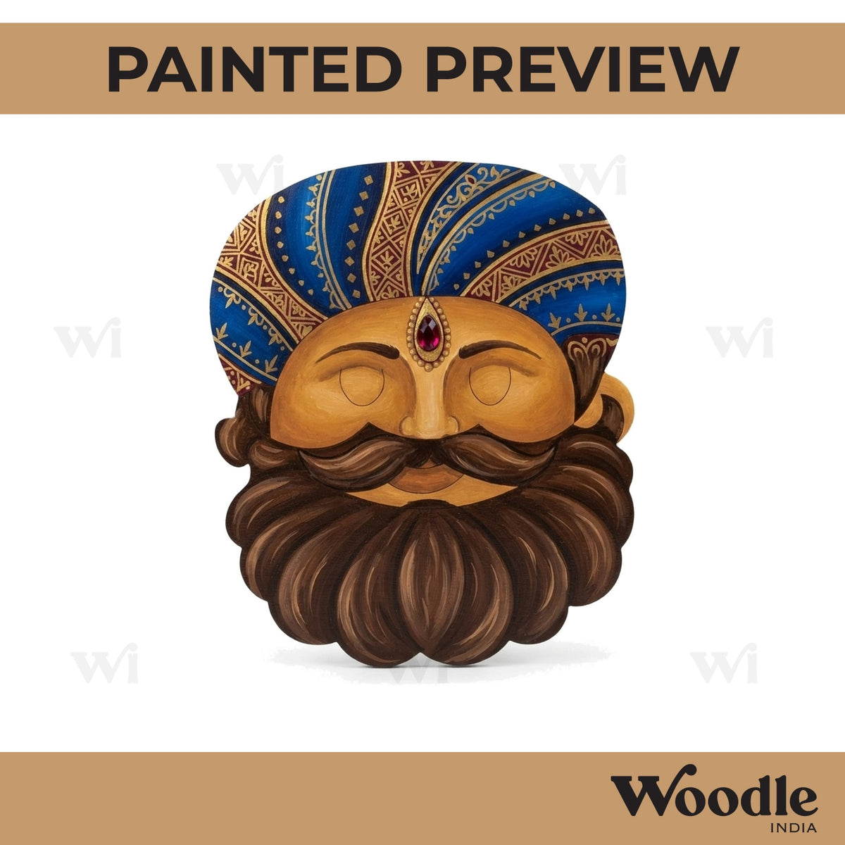 Rajasthani Man Pre Marked MDF Design 5