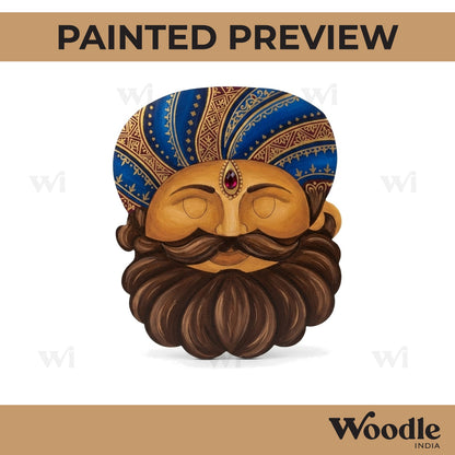 Rajasthani Man Pre Marked MDF Design 5