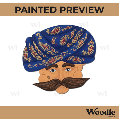 Rajasthani Man Pre Marked MDF Design 8