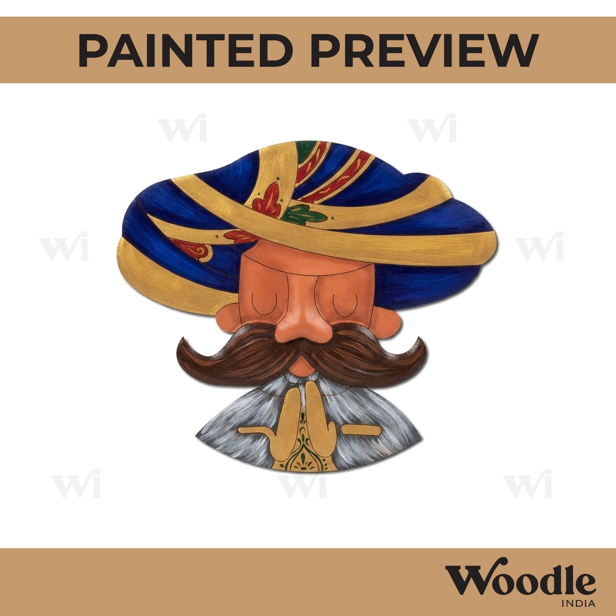 Rajasthani Man Pre Marked MDF Design 9