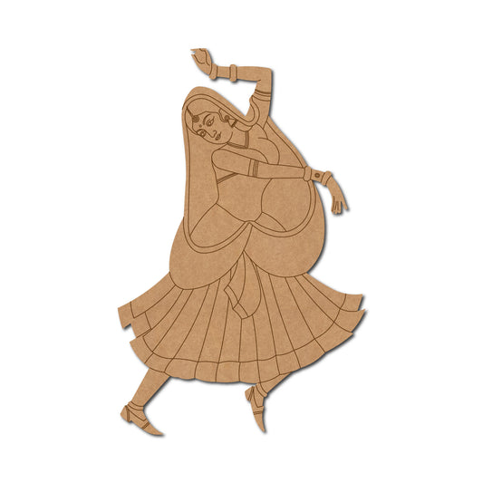 Rajasthani Woman Dancing Pre Marked MDF Design 1