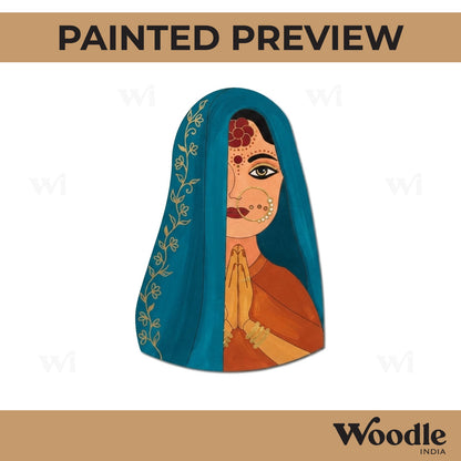 Rajasthani Woman Pre Marked MDF Design 11