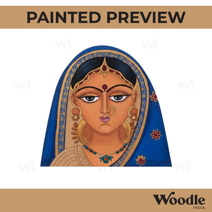 Rajasthani Woman Pre Marked MDF Design 14