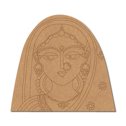 Rajasthani Woman Pre Marked MDF Design 14