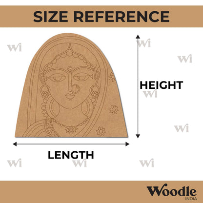 Rajasthani Woman Pre Marked MDF Design 14