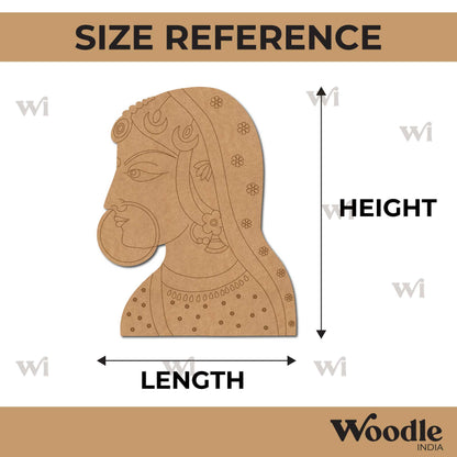 Rajasthani Woman Pre Marked MDF Design 15