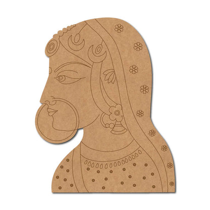 Rajasthani Woman Pre Marked MDF Design 15